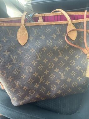 Louis Vuitton Monogram Canvas Tote with Pink Lining
